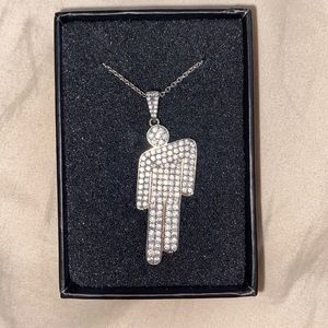 Blohsh Pendant Jewelled Sterling Silver Necklace